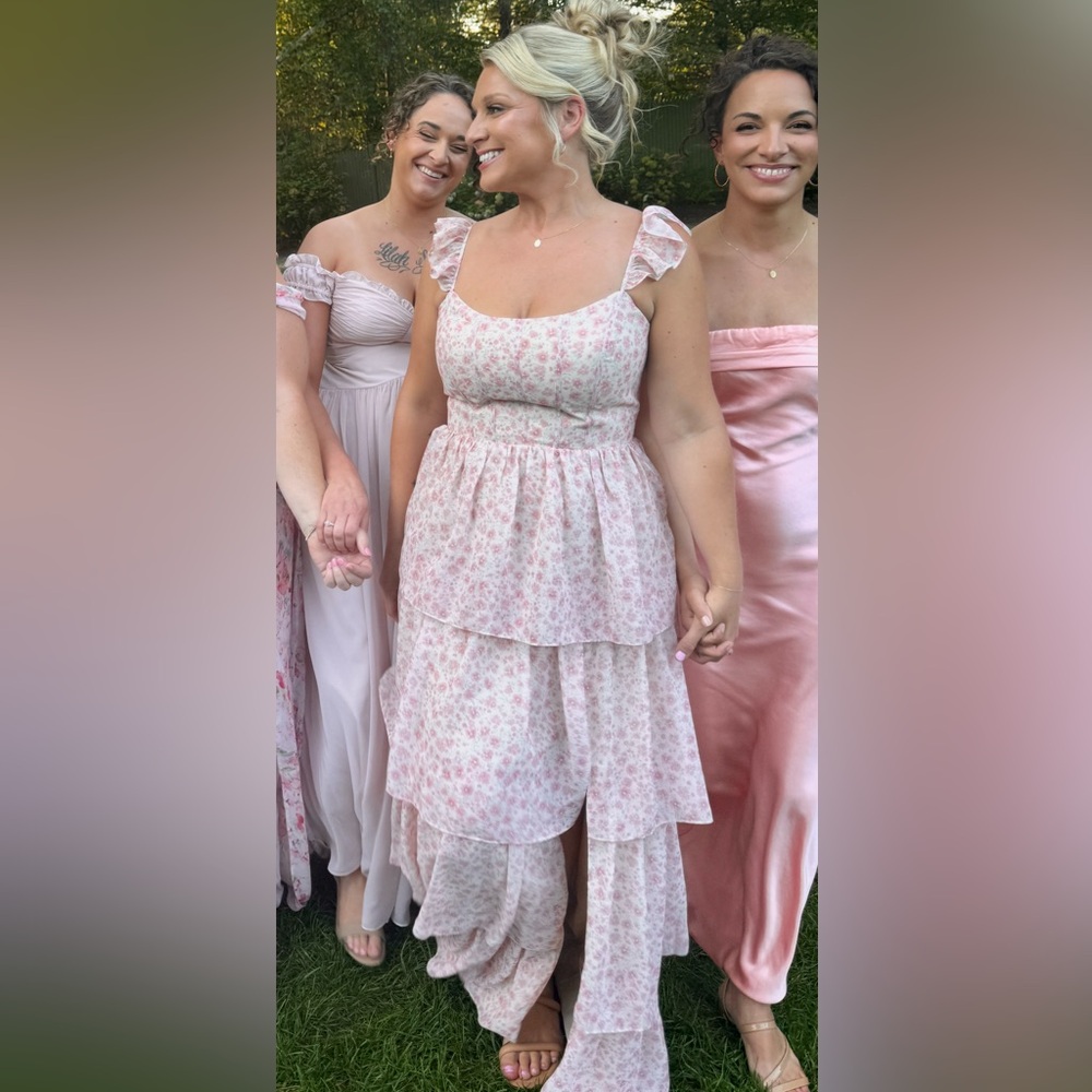 Revelry poppy chiffon dress